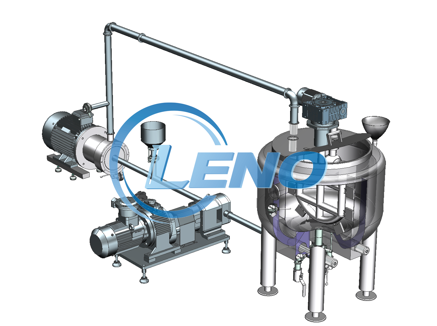 electrical heating tank with pumps