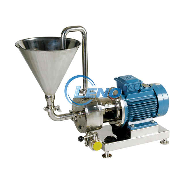LENO food grade inline high shear emulsifier pump with funnel for Lab