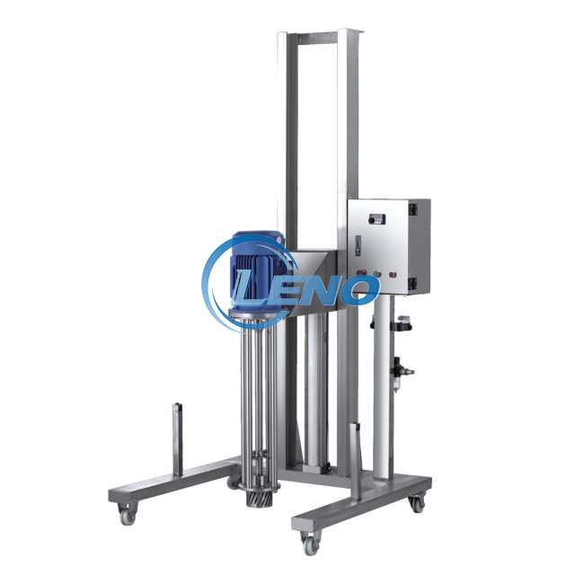  movable emulsifying pneumatic lifting high shear mixer 