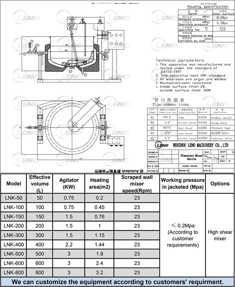 Planet Cooking jacket kettle drawing