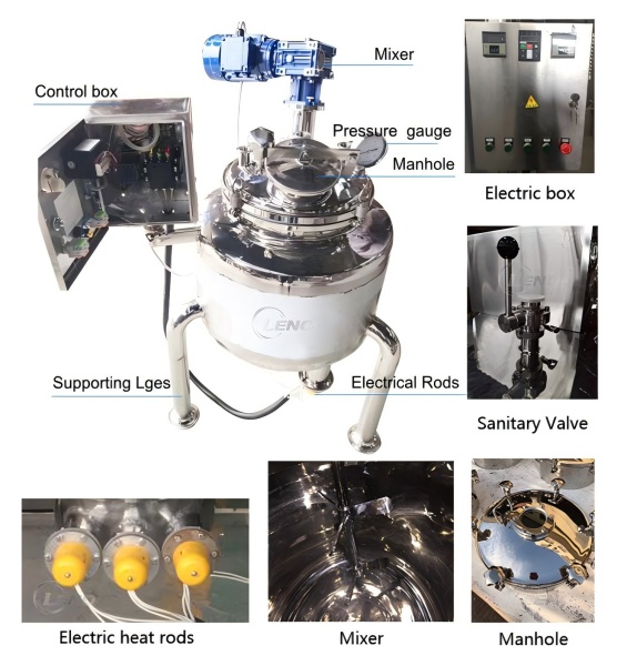 electric heating jacket tank detail