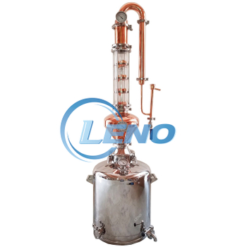 Reflux Stills 4″ Borosilicate Flute Column with Whiskey Helmet on 100L Boiler