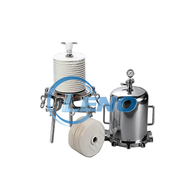 LENO Sanitary stainless steel depth lenticular filter housing for CBD oil ,beer,wine.