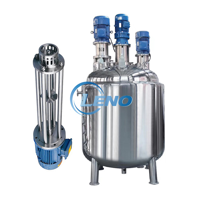 2000L Factory Selling SS 304 316 Steam Double Jacket emulsifying homogenizer mixing tank
